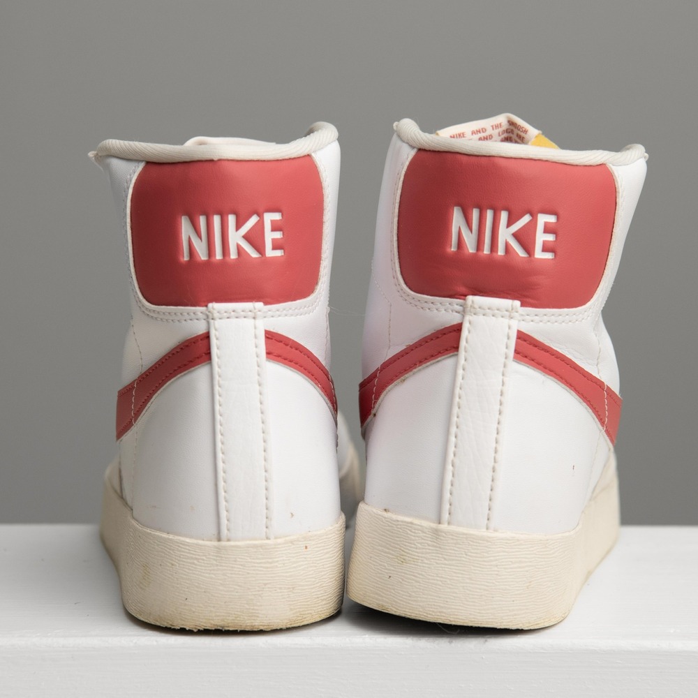 Nike Blazer Mid Sz 9.5 White Pink High Top Sneakers Streetwear 70s Retro Style - Picture 3 of 7